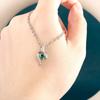 Elegant Wedding Necklace For Women White/Green CZ Engagement Party Pendant Necklace Fancy Birthday Gift Trendy Jewelry