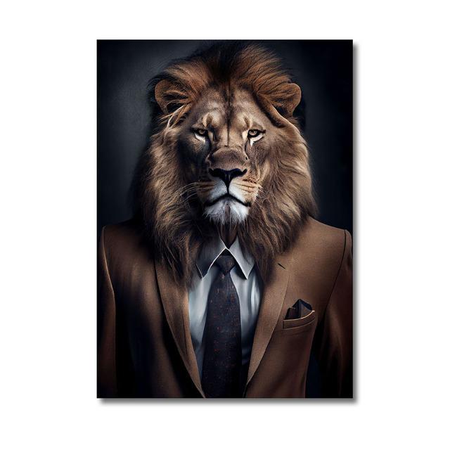 Плакат с аватаром человеческого животного, костюм льва, жирафа, зебры, лисы