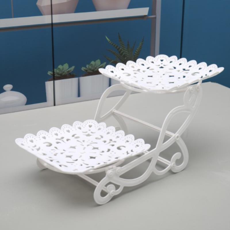 1/2Pcs Cake Stand Dishes Cupcake Snacks Plates Three-Layer Creative Fruit Basket