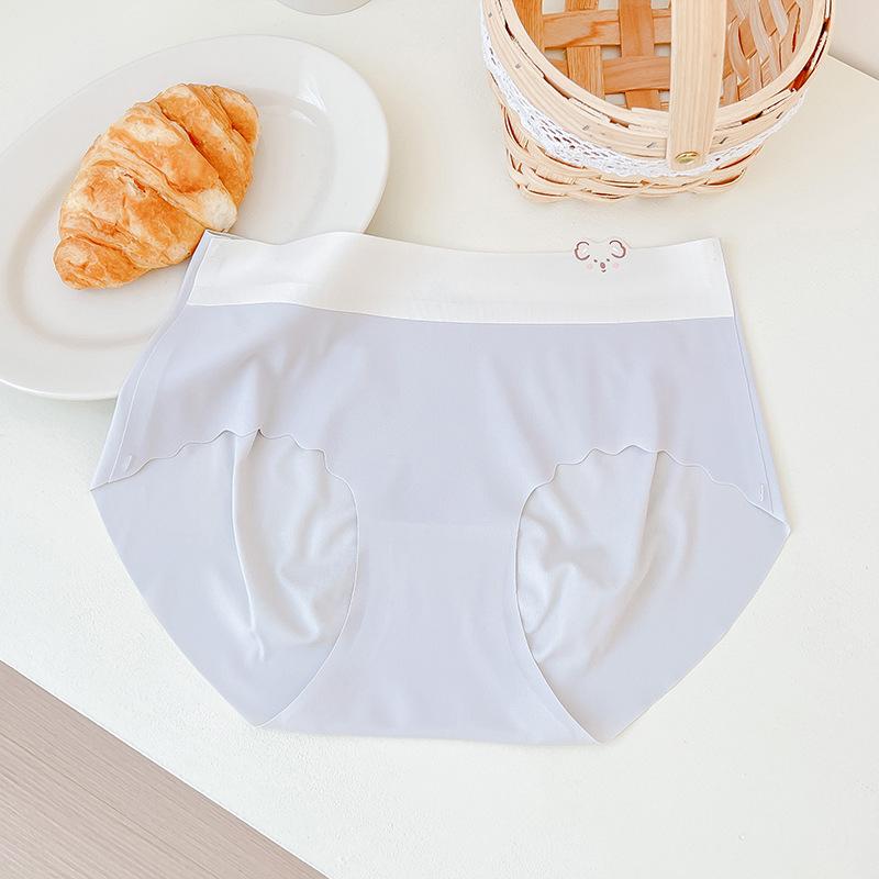 Женские трусы, бесшовное нижнее белье из ледяного шелка, милые, приятные для кожи, удобные трусики с подтяжкой бедер