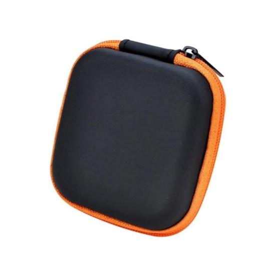Square Mini Universal Zipper Earphone Cable Data Cord Storage Bag Case Pouch
