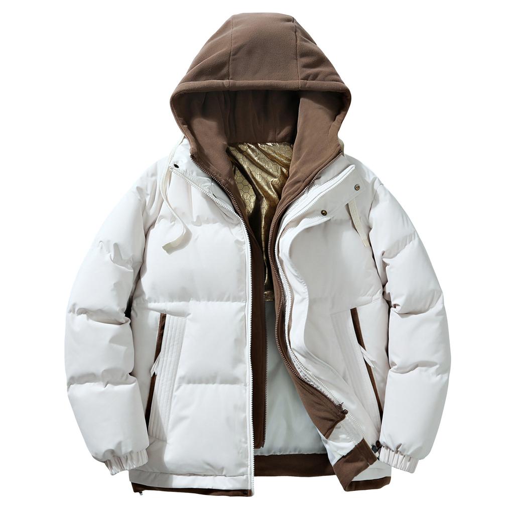 Новая хлопковая одежда с подкладкой мужская и женская графеновая повседневная уличная хлопковая одежда утолщенная теплая с капюшоном имитация двух частей топ