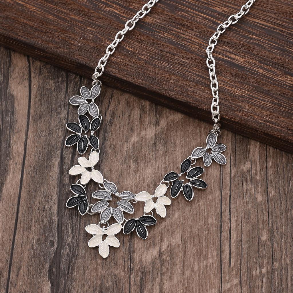 Эмалевый цвет полый геометрический цветок длинная подвеска, женская подвеска-ожерелье в форме сердца с высоким чувством универсальности