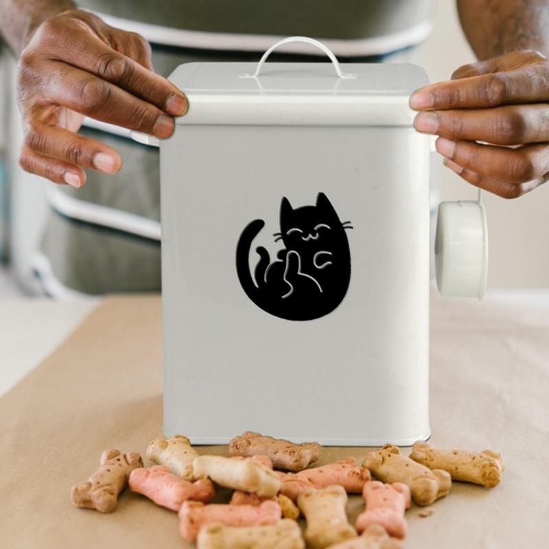 Ведро для хранения кошачьего корма ведро для хранения собачьего корма герметичный влагостойкий контейнер для хранения металлическое ведро для хранения лакомств для домашних животных