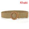Summer Women'S Elastic Band Round Buckle Retro Bohemian Braided Dress Belt