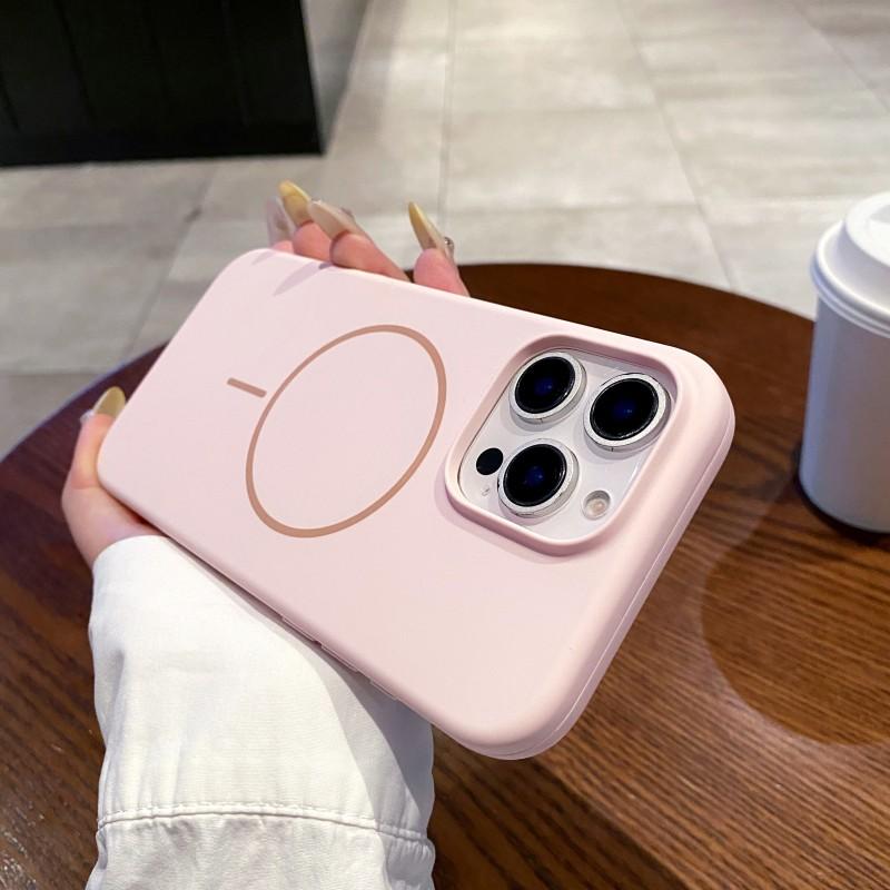 Роскошный оригинальный чехол из жидкого силикона для iPhone 16 15 14 13 12 11 Pro Max Plus Для Magsafe Магнитная беспроводная зарядка Мягкая крышка