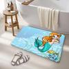 Cute Mermaid Room Mats Anti-slip Absorb Water Long Strip Cushion Bedroon Mat Household Carpets