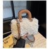New Korean Casual Small Square Handbag for Women Retro Niche Design Imitation Wool Tide Bag