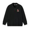 Fila Original Peony Half-Zip Classic Retro Minimalist Casual Comfortable Sweatshirt Unisex Sweatshirt Black F51U619204FBK