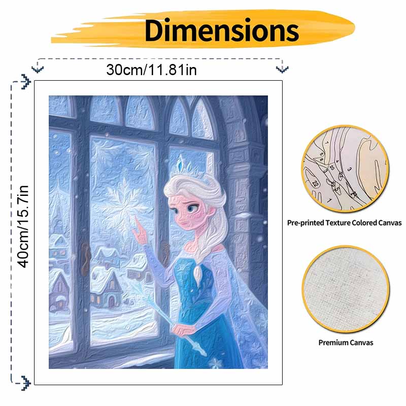 Disney Frozen Snow Queen Digital Oil Painting Art Kit Handmade Coloring Painting Home Decor