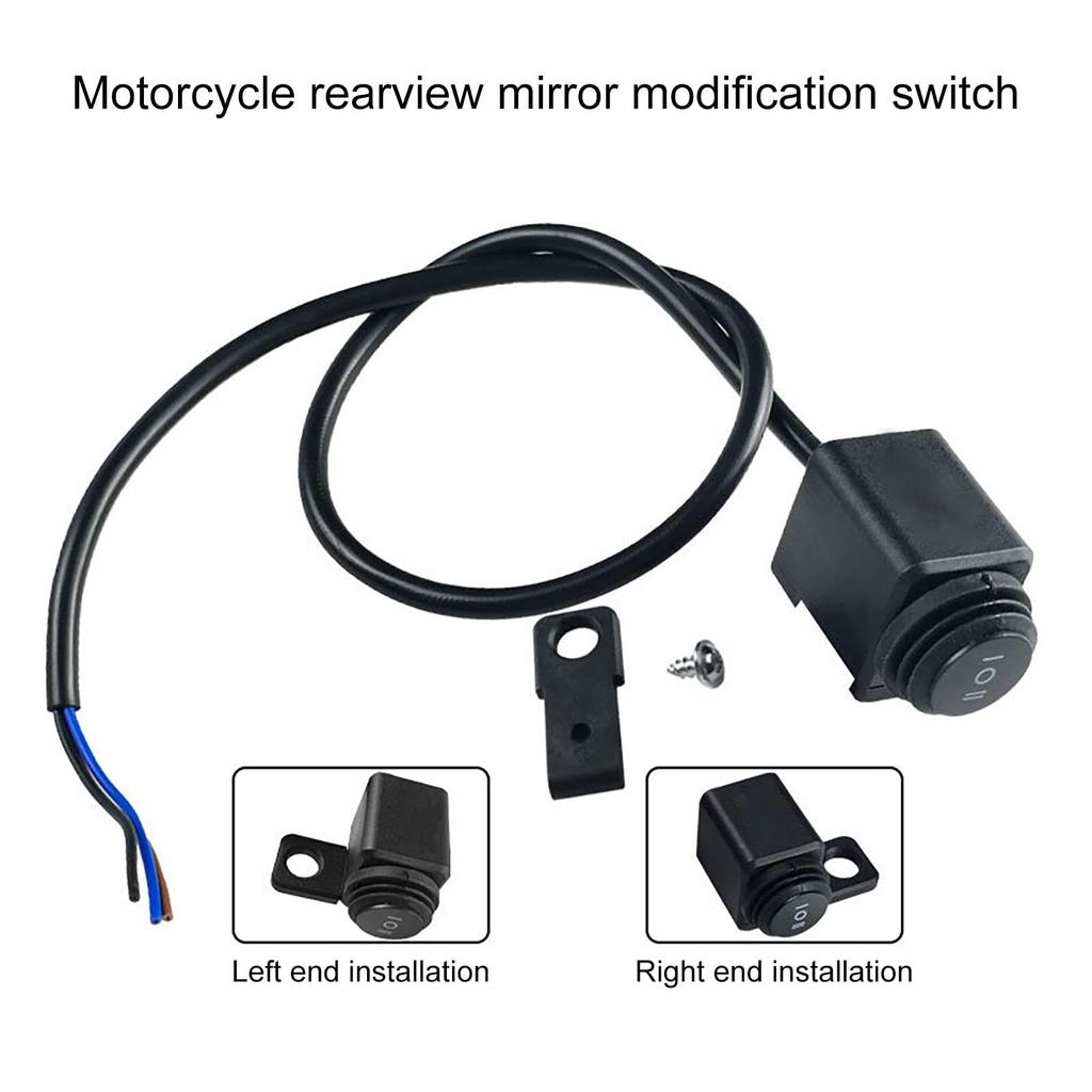 Motorcycle Electric Vehicle Headlight Switch Scooter Rearview Mirror Modification Switch External Spotlight Turn Signal