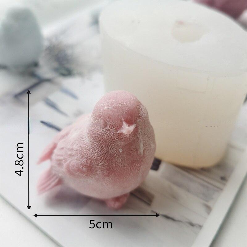 3D силиконовая форма для воробья и птицы для изготовления свечей, мыла, форма птицы, форма для торта, соли, скульптура, шоколадная форма, смола, ароматические формы, декор для торта