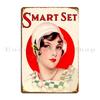 Smart Set Vintage 1928 Magazine Advertising Print Metal Plaque Decoration Club Wall Mural Painting Character Tin Sign Poster