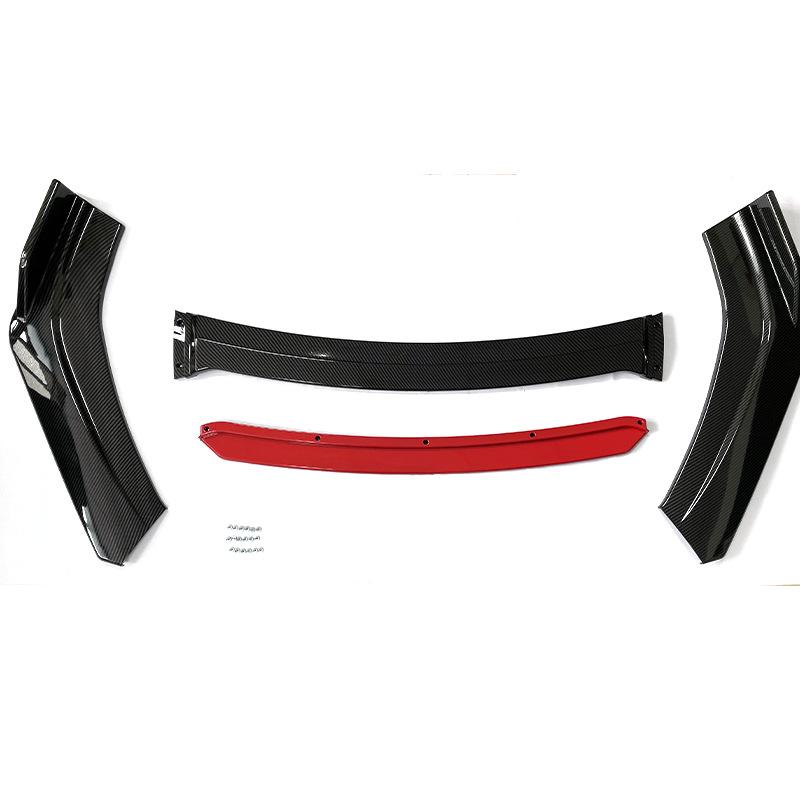4 шт. Универсальный комплект для переднего бампера автомобиля, спойлер из АБС-материала, декоративная полоса из углеродного волокна, новые стильные аксессуары