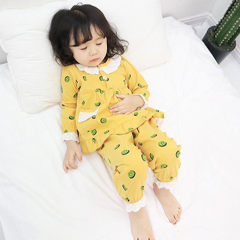 Пижамный комплект для девочек, детская ночная рубашка, одежда для девочек с длинными рукавами, одежда для сна