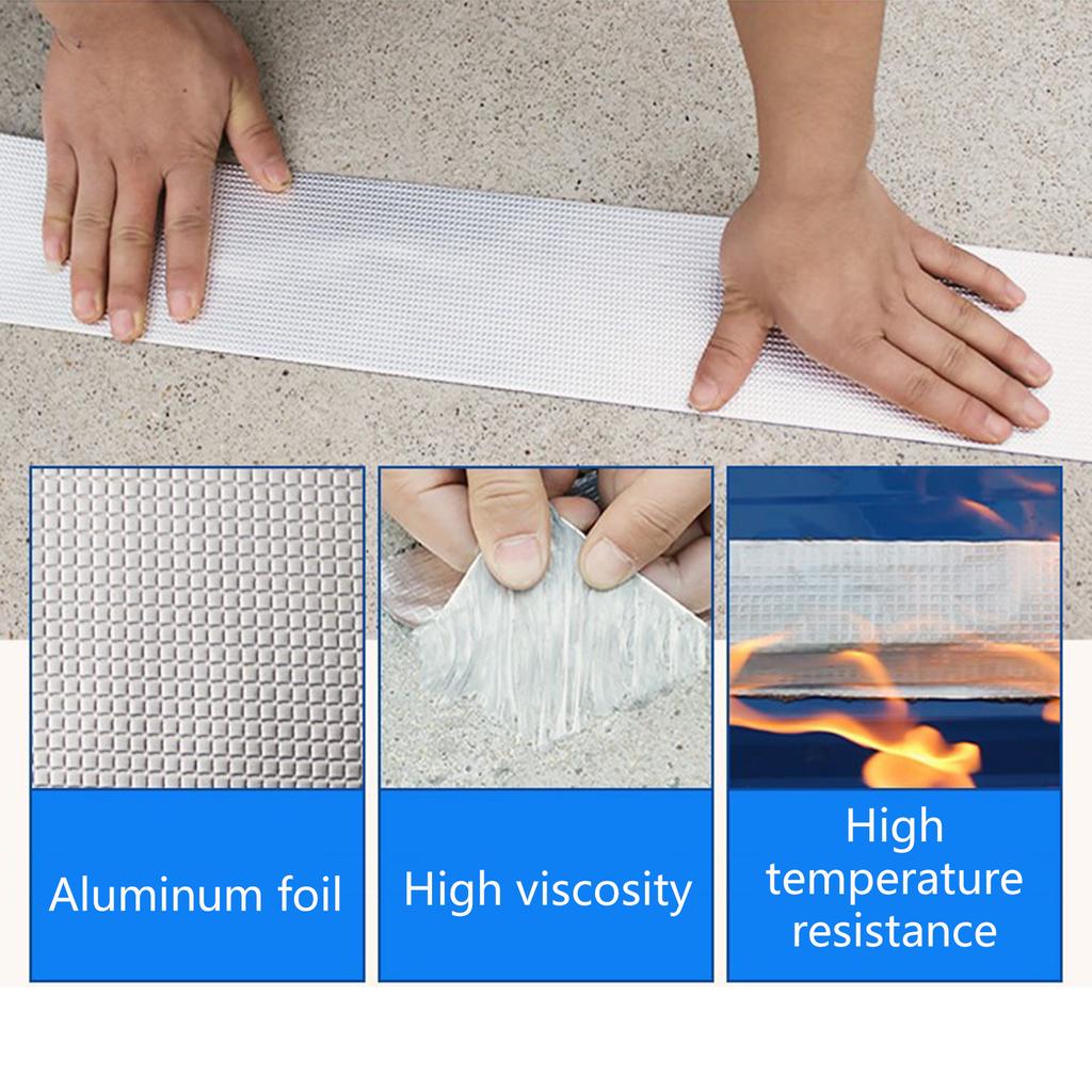 Butyl Rubber Tape Aluminum Foil Waterproof Tape Hose Glass Repair Elastic Sticker Prevent Leakage Super Repair for Nano