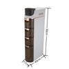 4-Tiers Slim Bathroom Storage Cabinet, Waterproof Narrow Storage Cabinet, Bathroom Storage Floor Cabinet with Drawers for Small Spaces