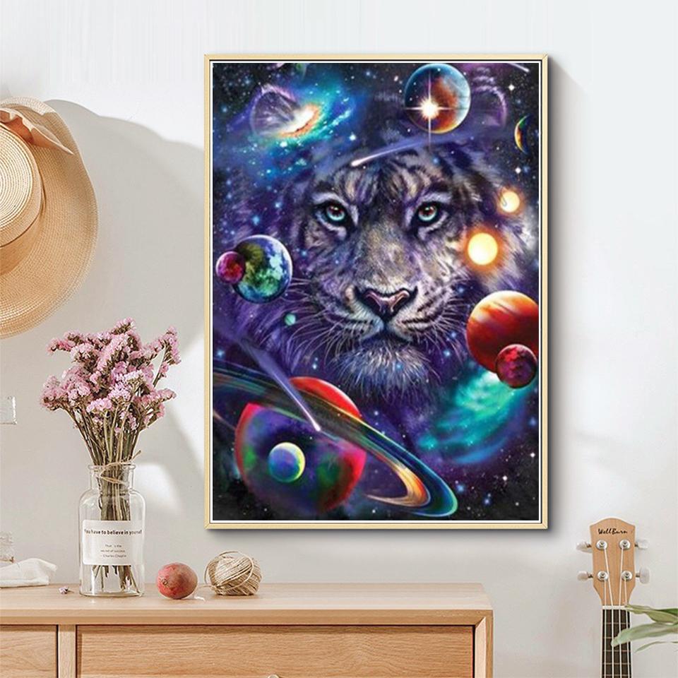 Звездное небо животное 5D DIY алмазная живопись картина полная алмазная вышивка горный хрусталь подарок мозаичный комплект украшения