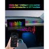 RGB USB салон автомобиля окружающее освещение радужная акриловая полоса светодиодная симфония приложение управление музыкой декоративная приборная панель атмосферная лампа