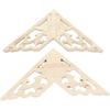 Wood Carved Onlay Applique Unpainted Frame Door Decor European Style Furniture Applique for Door Cabinet Wardrobe Home Furniture Decor Crafts (Pack