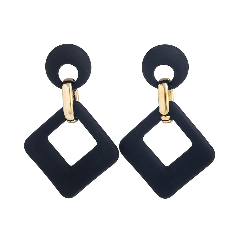 Pinkdudu 2024 Новые 12-цветные квадратные акриловые серьги-подвески, легкие роскошные многоцветные геометрические серьги для женщин, ювелирные изделия PD1488