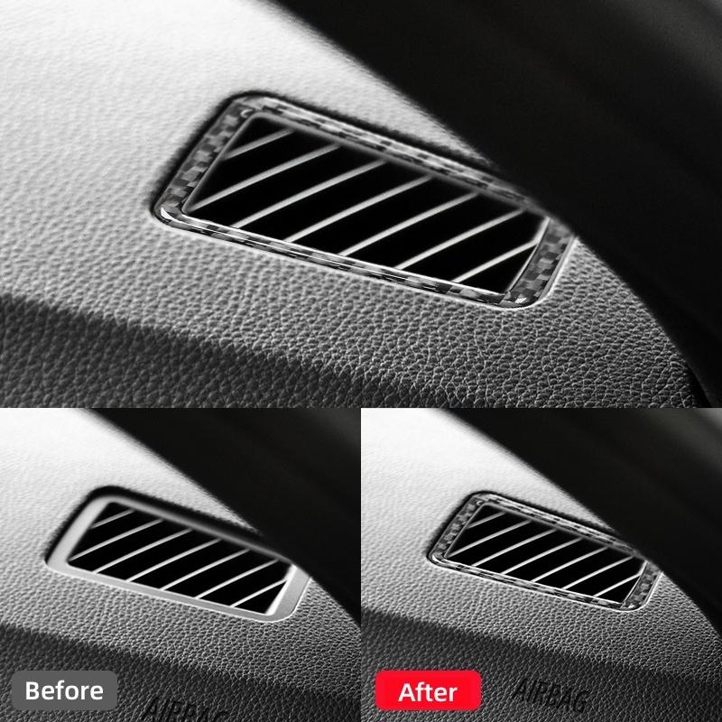 Для BMW 3 серии E90 2005-2012 Аксессуары из углеродного волокна для салона автомобиля, декоративная рамка воздухозаборника, наклейки