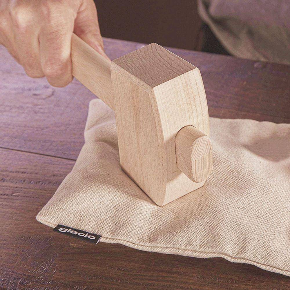 Beech Wood Handmade Professional Bartender Crushed Ice Mallet Wooden Hammer Woodworking Tools