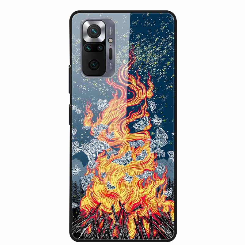 Цветная закаленная стеклянная крышка для чехла Xiaomi Redmi Note 10 Pro, жесткий противоударный Funda для чехлов Redmi Note10 / Note 10Pro, корпус