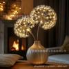 Светодиодная настольная лампа в форме одуванчика, ambient light, металлическая проволока, настольные украшения, декор для дома, light luxury