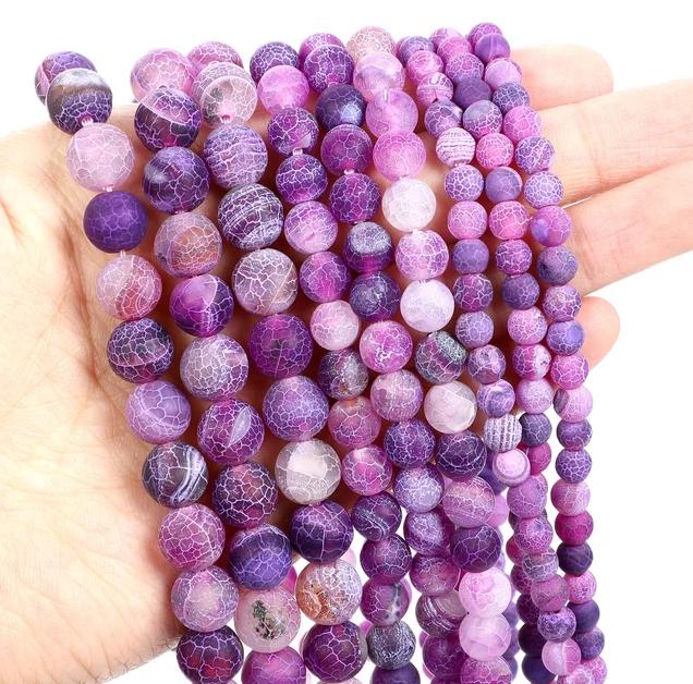 30pcs Natural Stone Beads Tiger Eye Agate Turquoise Rose Quartz Lapis Jade Opal Round Loose Beads for Jewelry Making DIY Bracelet 6mm