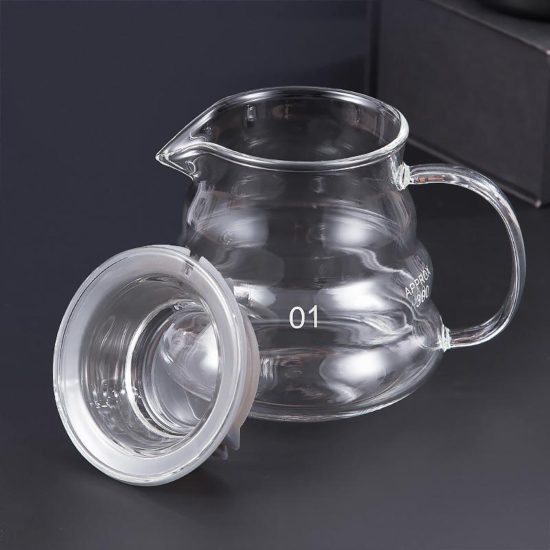 300CC Sharing Pot V60 Cloud Coffee Pot Pour-over Coffee Cloud Pot Heat-resistant Glass Japanese Pour-over Pot
