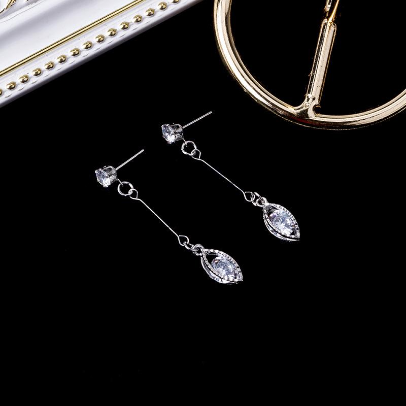 Корейские антиаллергенные геометрические серьги с цирконием: Сохраняющий цвет, модный, ручная работа для женщин