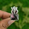 Natural Rhodonite Gemstone Stackable Pink Ring Size 7 925 Sterling Silver