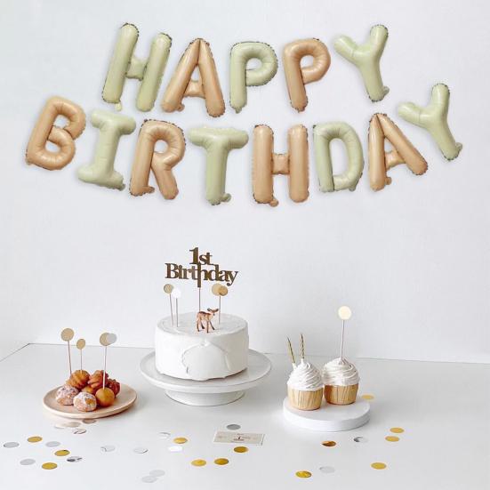 1 Set Happy Birthday Balloon Aluminum Foil Letter Shape Party Balloon Decoration for Birthday Celebration!
