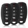 Silicone Car Key Fob Case Cover For Hyundai I30 Ix35 KONA Encino Solaris Azera Grandeur Ig Accent Santa Fe Palisade Keychain