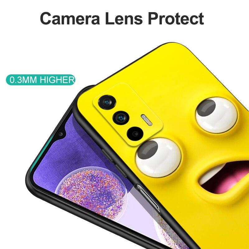Чехол для Realme GT 5G, мягкая силиконовая задняя крышка для телефона OPPO RealmeGT RMX2202, чехол 6,43 дюйма; Черный чехол из ТПУ милый забавный