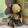 [USED] Teddy bear stuffed animal handmade handmade bear black Mimi-chan