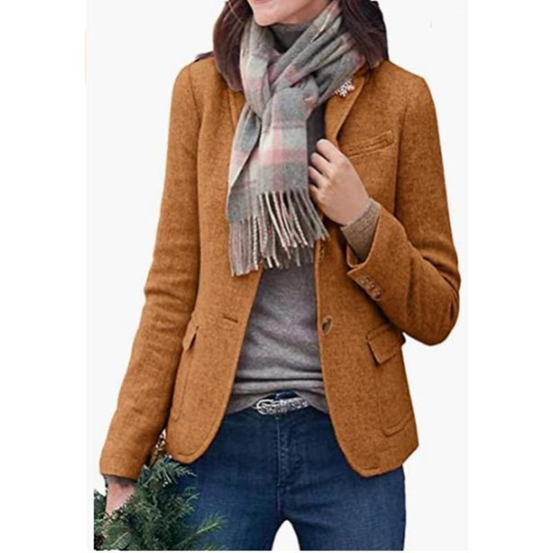 Spring and Autumn New Woolen Women's Jacket Small Suit Coat