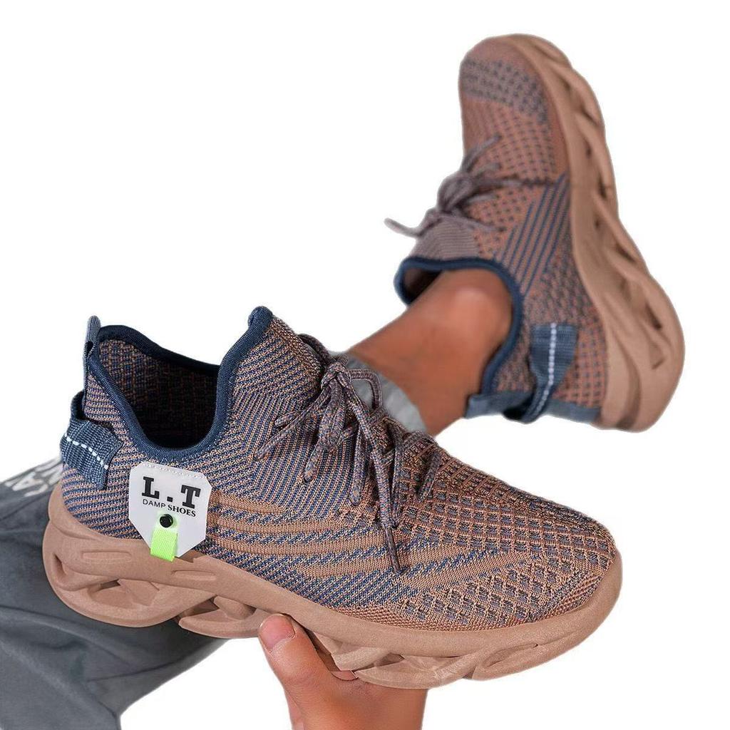 Shoes Men's Mesh Breathable Comfortable Sports Shoes Heightening Running Soft Bottom Flat Bottom Fashion Shoes