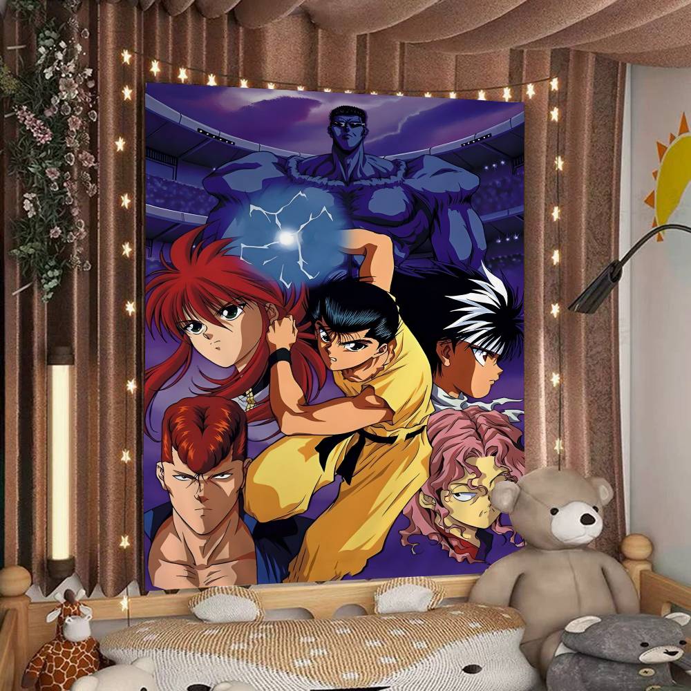 Аниме YuYu Hakusho Печатный Большой Настенный Гобелен Дешевый Хиппи Настенный Декор Богемные Настенные Гобелены Мандала INS Домашний Декор