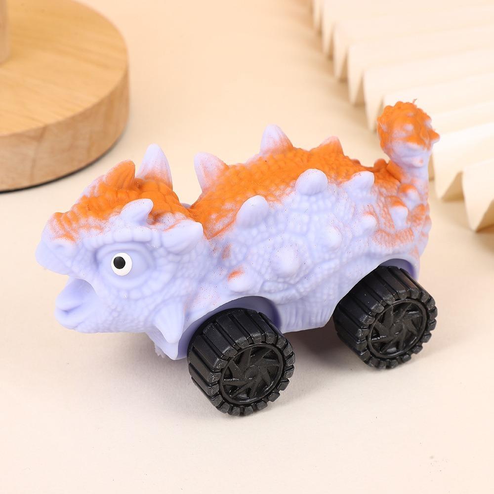 with Wheel Dinosaur Squeeze Toy Stretchable Car Cute Pinch Toy Cartoon Fidget Toy Kids Tricky Doll