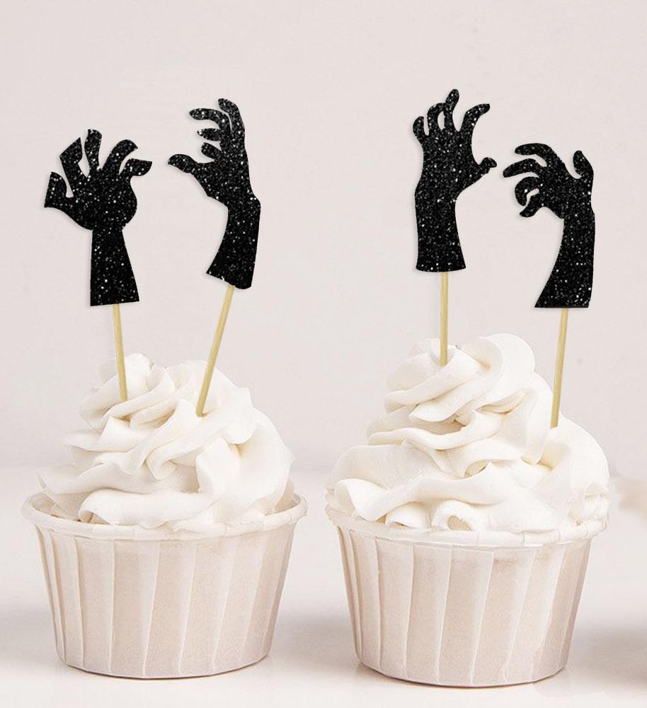 Darling Souvenir Halloween Monster Hand Cupcake Topper Birthday Party Dessert Decorations Picks-Pack Of