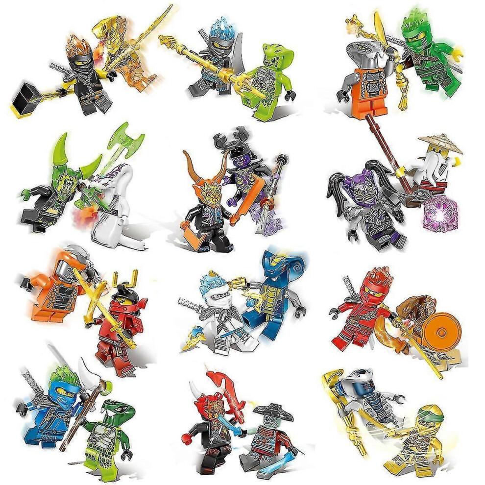 Набор из 48 мини-фигурок Ninjago, Игрушечные фигурки для детей, Подарки на день рождения для мальчиков, девочек и взрослых коллекционеров