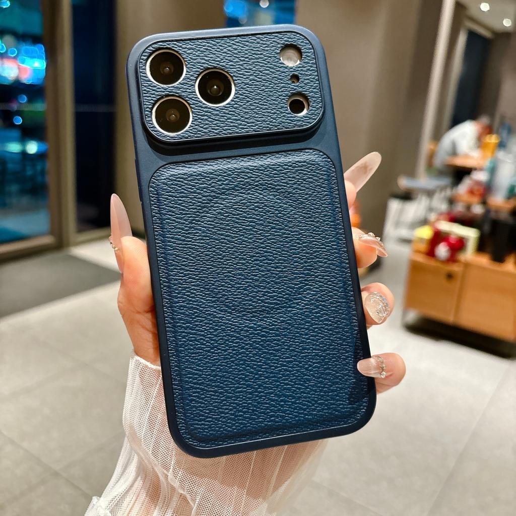 For Magsafe Magnetic Fashion Matte Leather Phone Case For iPhone 17 16 15 14 13 Pro Max Plus Instantly Turn 17 Big Window Cover