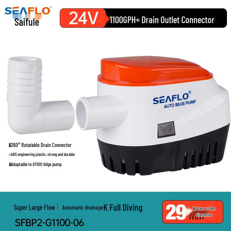 SEAFLO Marine 12V/24V Automatic Bilge Pump for Yachts & Speedboats