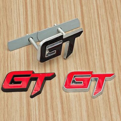 BCK2 1 шт. 3D Металлический Красно-Черный Логотип GT Значок-Эмблема на Решетку Радиатора Автомобиля Аксессуары Декаль GT для Авто