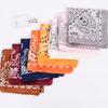 Women's Paisley Print Square Scarf Satin Sheen Lightweight Dual Color Head Wrap Fashion Summer Accessory Small Neck Scarf