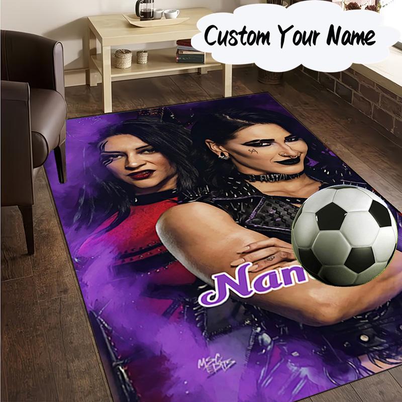 Custom Name Champion Rhea wrestling Carpet, Chair Rug,Area Rug for Office Bedroom living rooms bedroom, Doormat decor Christmas fan gifts
