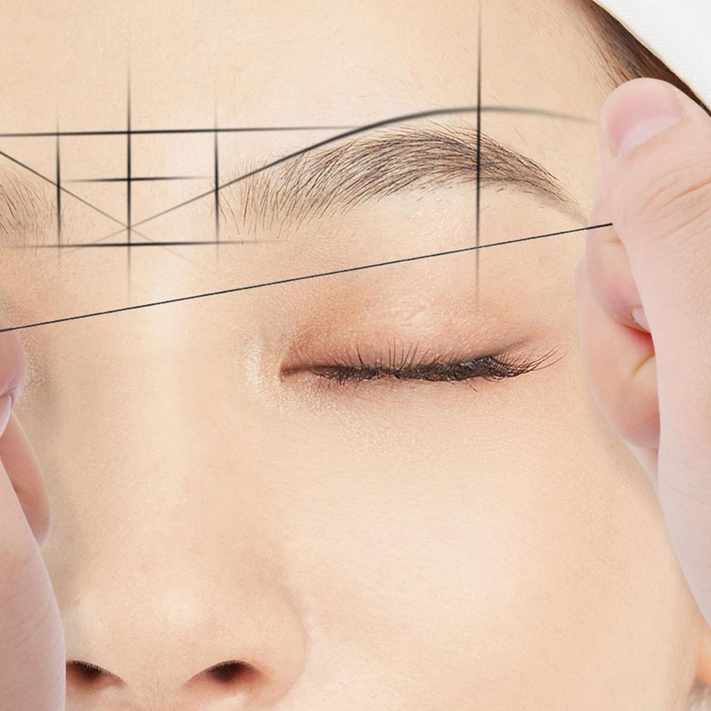 Предварительно нанесенная картографическая строка для инструмента для измерения бровей, точное позиционирование, строка для микроблейдинга, 20 м, Bla