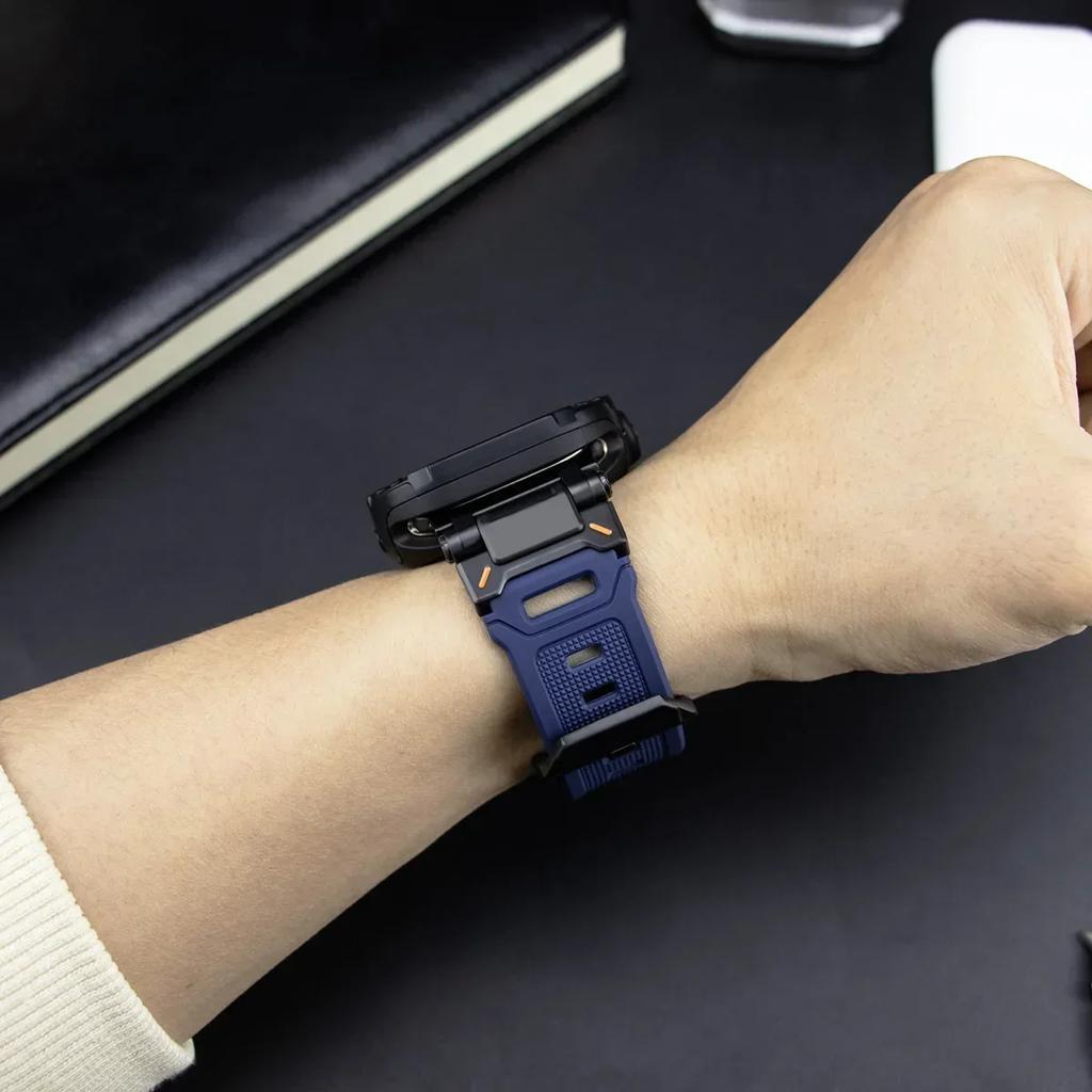 Ремешок+Чехол для Apple Watch Band Ultra 2 49 мм 44 мм 45 мм Защитный чехол из ТПУ Силиконовый браслет для IWatch Series 9 8 7 6 5 4